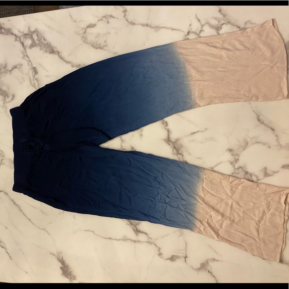 Blue/white ombré flowy pants SIZE: S - Picture 1 of 3